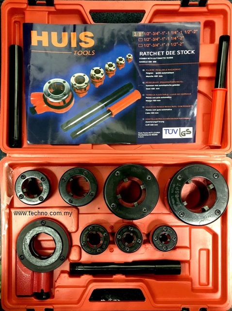 Huis Ratchet Die Stocks BSPT 3/8" - 2 "